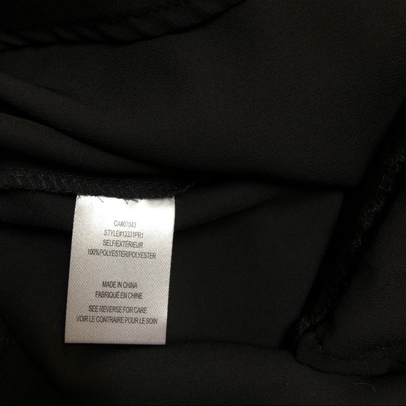 NWT Anthropologie Daniel Rainn Black Sheer Top with Velvet Detail (Size L) - Picture 6 of 9